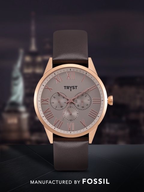 

TRYST Manufactured & Serviced by Fossil Men Brown Watch