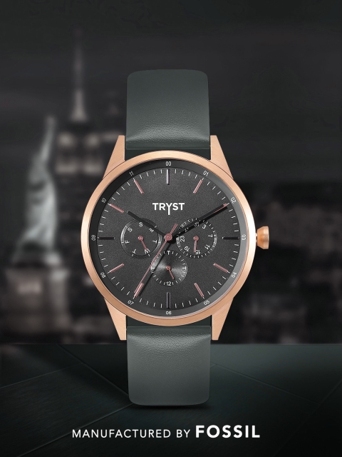 

TRYST Manufactured & Serviced by Fossil Men Grey Watch