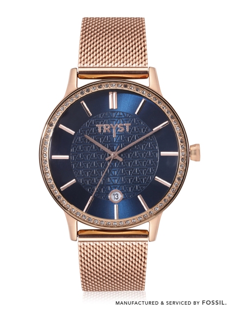 

TRYST Manufactured & Serviced by Fossil Women Blue Watch