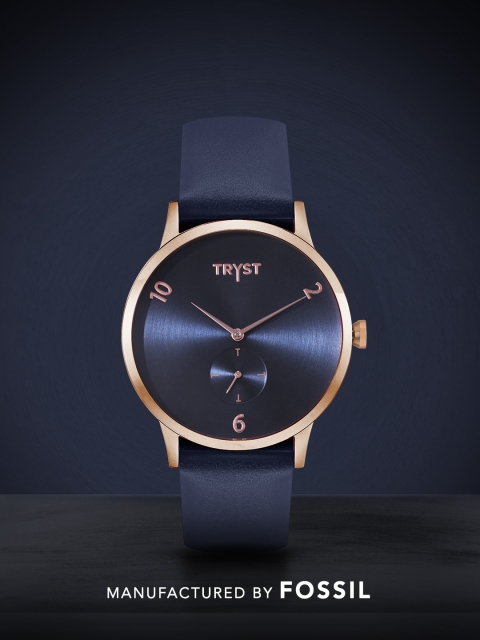 

TRYST Manufactured & Serviced by Fossil Men Navy Blue Watch