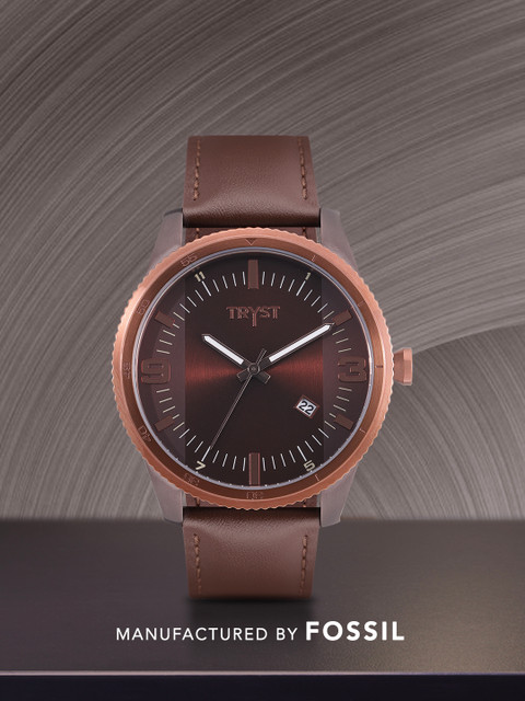 

TRYST Manufactured & Serviced by Fossil Men Bronze Watch