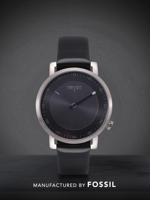 

TRYST Manufactured & Serviced by Fossil Unisex Black Watch