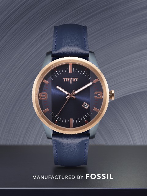 

TRYST Manufactured & Serviced by Fossil Men Blue Watch