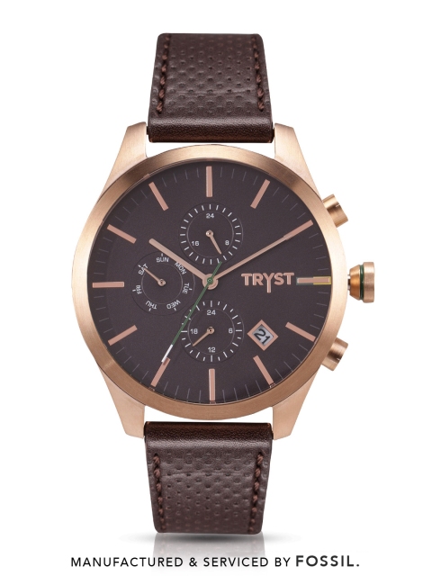 

TRYST Manufactured & Serviced by Fossil Men Brown Watch