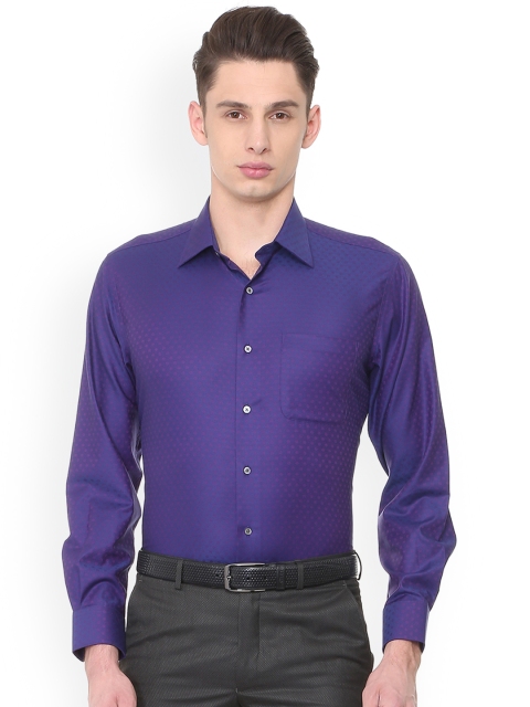 

Van Heusen Men Purple Regular Fit Self Design Formal Shirt