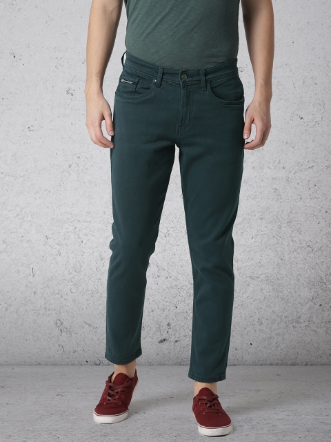 

Ecko Unltd Men Blue Slim Tapered Fit Mid-Rise Clean Look Cropped Stretchable Jeans