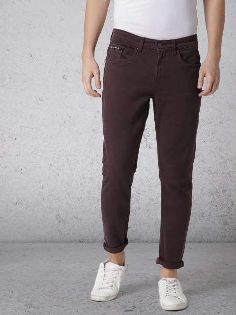 

Ecko Unltd Men Maroon Slim Tapered Fit Mid-Rise Clean Look Stretchable Jeans