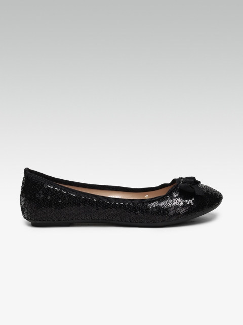 

Carlton London Women Black Solid Synthetic Ballerinas