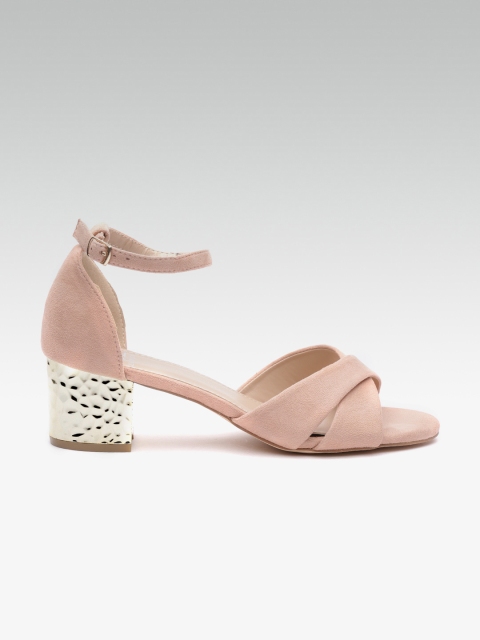 

Carlton London Women Pink Solid Block Heels