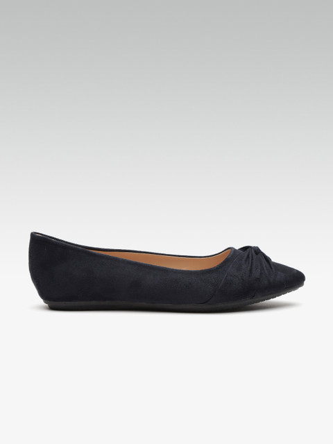 

Carlton London Women Navy Blue Solid Ballerinas
