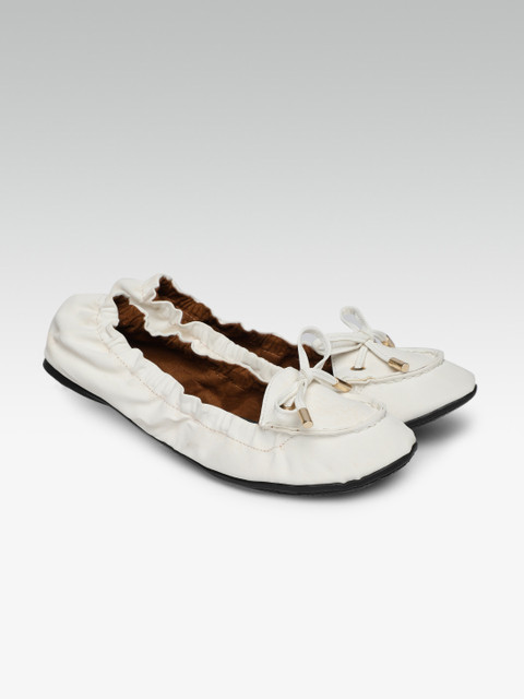 

Carlton London Women White Solid Ballerinas