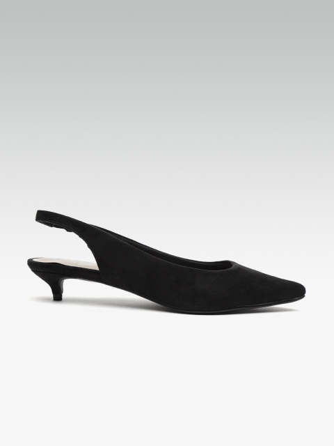 

Carlton London Women Black Solid Suede Heels