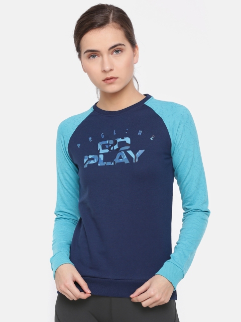 

Proline Active Women Navy Blue Printed Sweatshirt