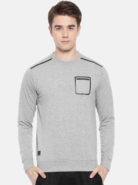 

Proline Active Men Grey Melange Printed Sweatshirt