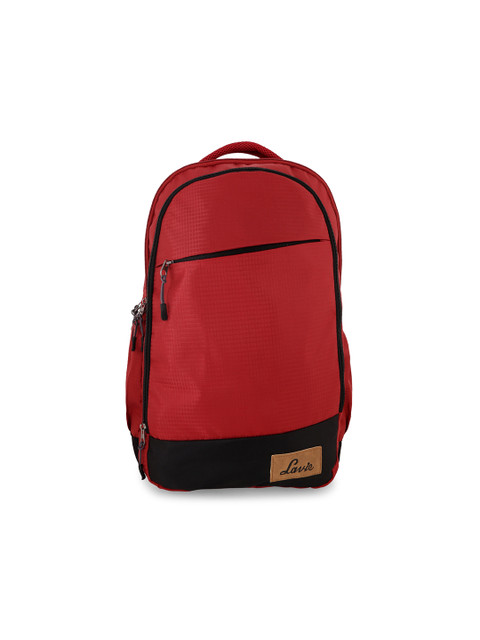 

Lavie Unisex Red Solid Backpack