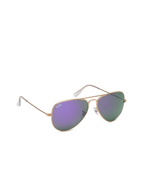 

Lee Cooper Unisex Aviator Sunglasses LC9000ENA GLDPURREV, Purple