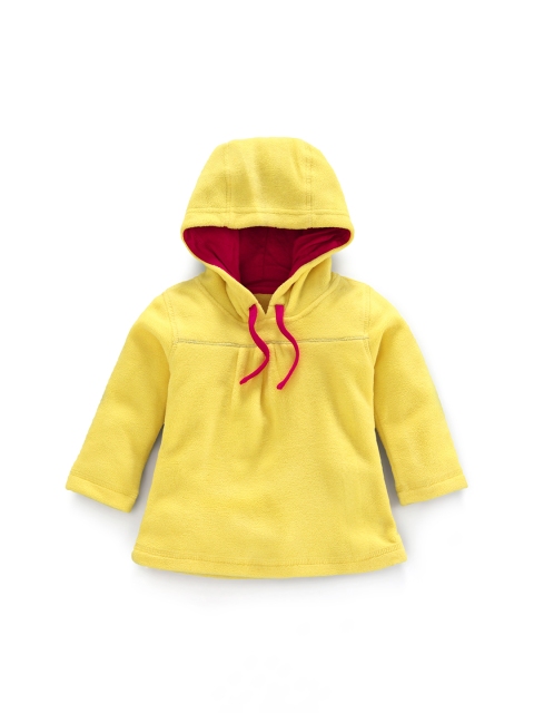 

Nino Bambino Unisex Yellow Solid Hooded Sweatshirt