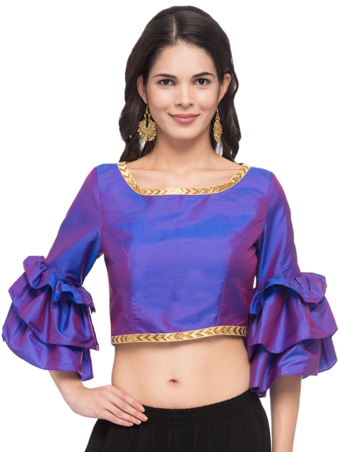 

Just B Women Purple Saree Blouse