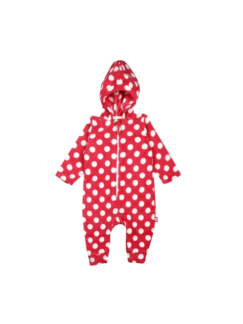 

Nino Bambino Girls Red Organic Cotton Printed Basic Jumpsuit