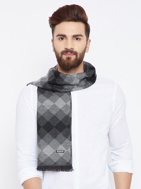 

Alvaro Castagnino Men Black & Grey Colourblocked Pattern Muffler