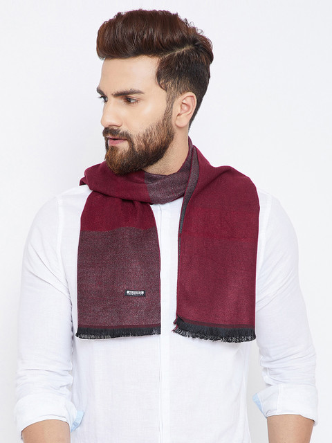 

Alvaro Castagnino Men Maroon & Grey Muffler