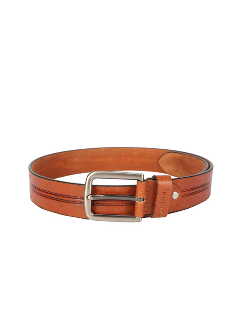 

Peter England Men Tan Brown Textured Leather Belt