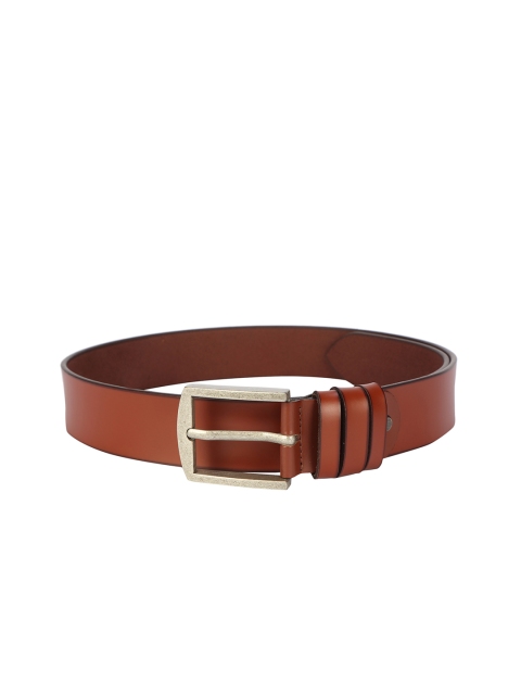 

Peter England Men Tan Brown Solid Leather Belt