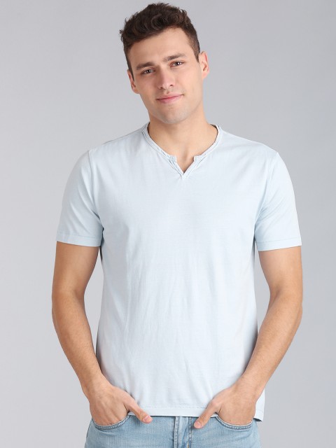 

GAP Men Essential Short Sleeve Notch T-Shirt, Blue