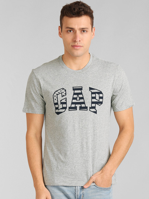 

GAP Men Flag Outline Logo T-Shirt, Grey