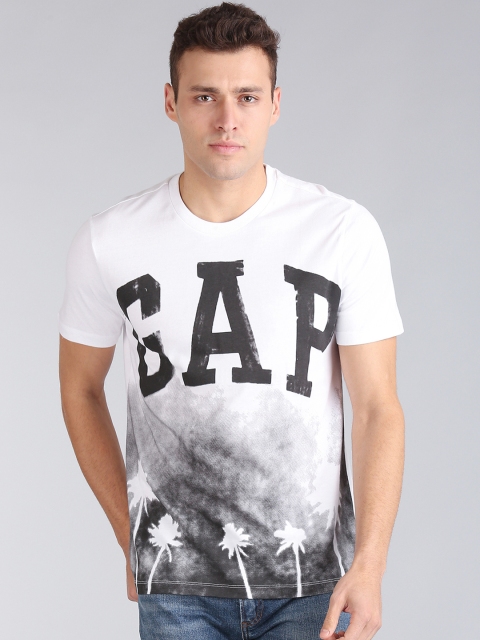 

GAP Men White Spring Surf Logo T-shirt