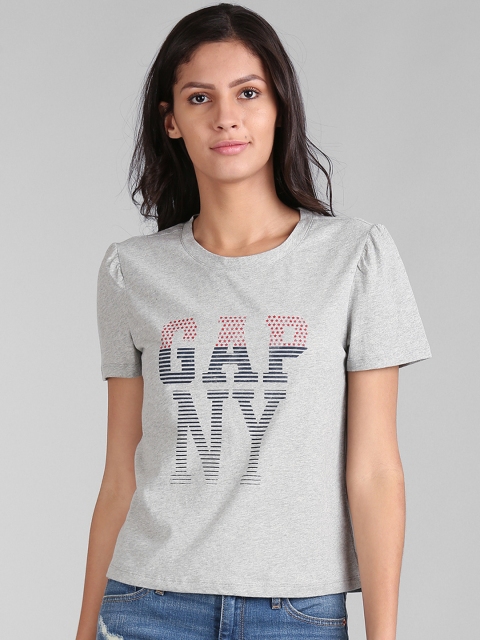 

GAP Women Grey NY Flag T-Shirt