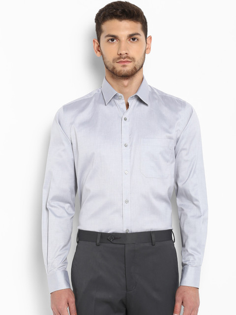 

Raymond Men Grey Regular Fit Solid Formal Shirt