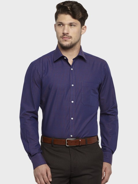

Raymond Men Purple Regular Fit Self Design Formal Shirt