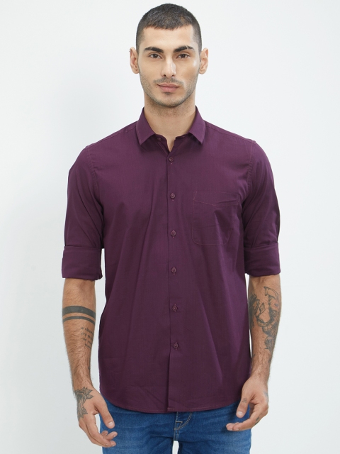 

Integriti Men Purple Slim Fit Solid Casual Shirt