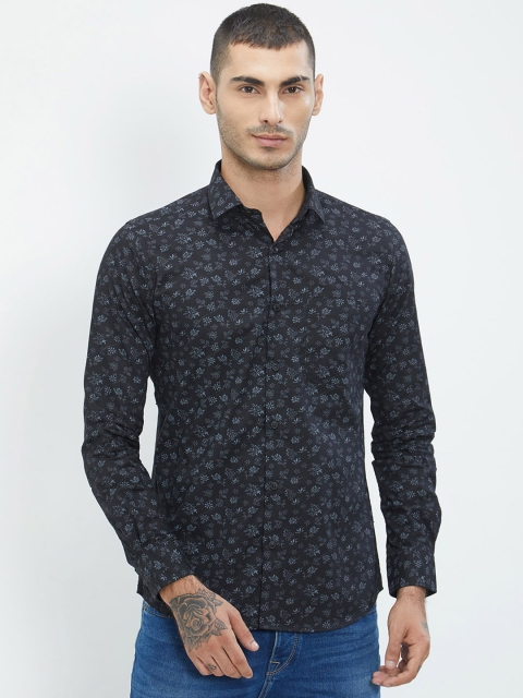 

Integriti Men Black & Grey Slim Fit Printed Casual Shirt