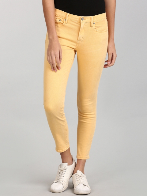 

GAP Women Yellow Skinny Fit Mid-Rise Clean Look Stretchable Jeans