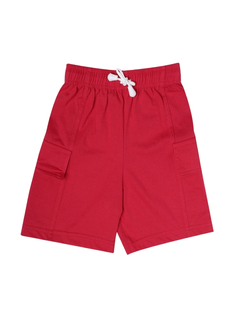 

Dollar Champion Kidswear Boys Red Solid Regular Fit Regular Shorts