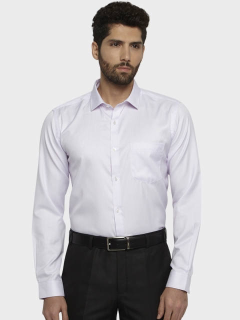 

Next Look Men Lavender Slim Fit Self Design Formal Shirt