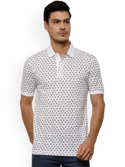 

SIMON CARTER LONDON Men White Printed Polo Collar T-shirt