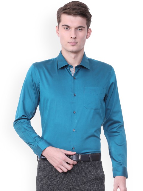 

Peter England Elite Men Blue Slim Fit Solid Formal Shirt