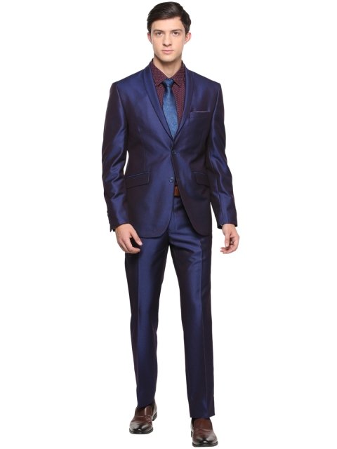 

Van Heusen Men Blue Slim-Fit Single-Breasted Suit