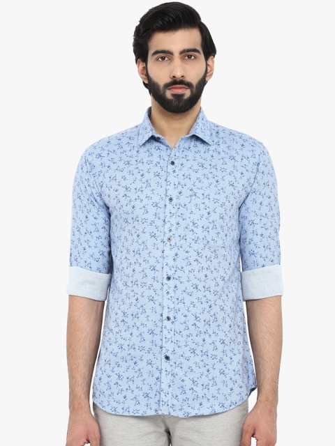 

Park Avenue Men Blue Slim Fit Printed Casual Shirt