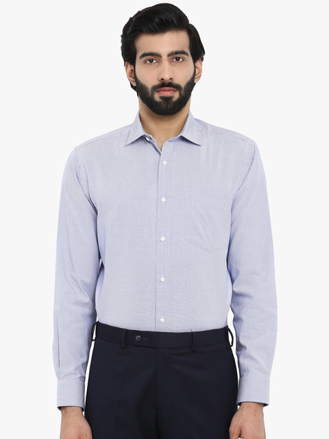 

Park Avenue Men Blue Regular Fit Printed Formal Shirt