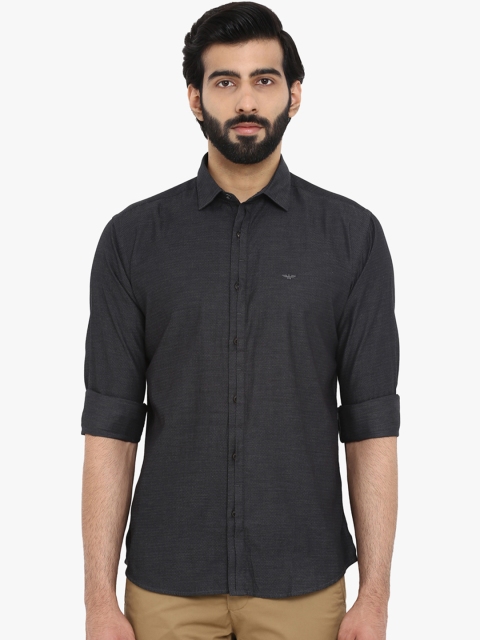 

Park Avenue Men Black Slim Fit Self Design Casual Shirt