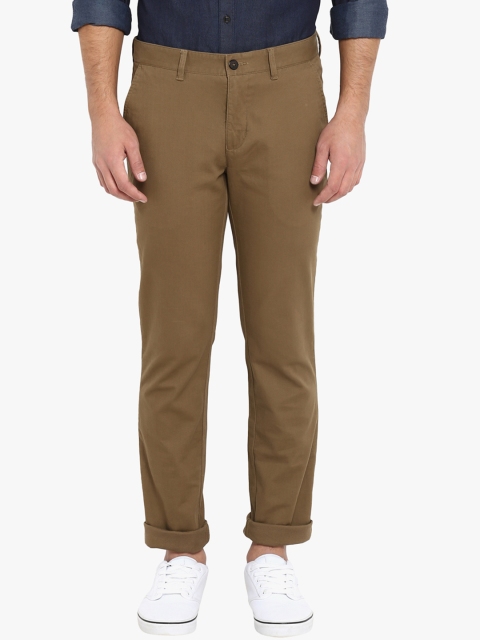 

Park Avenue Men Khaki Slim Fit Solid Chinos