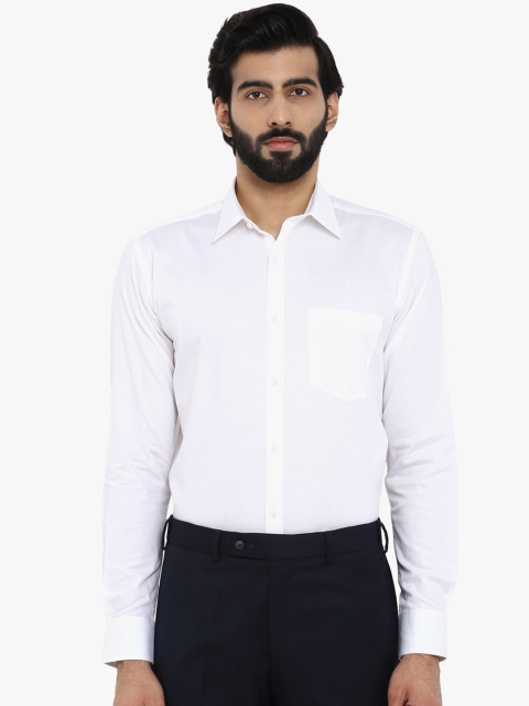 

Park Avenue Men White Slim Fit Solid Formal Shirt