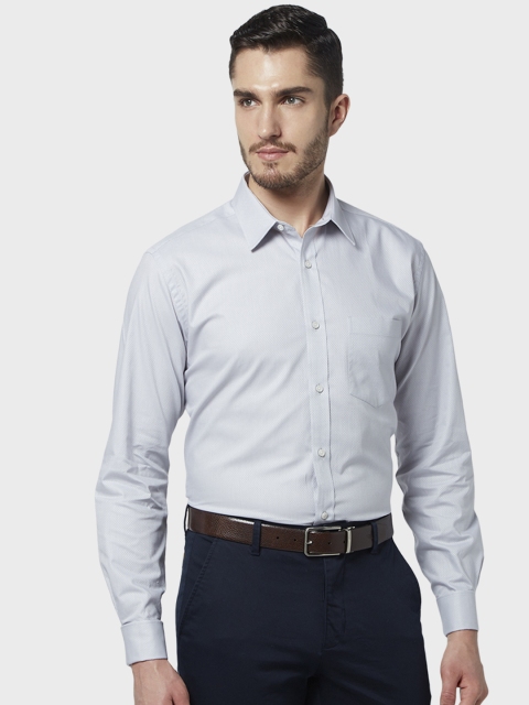 

Park Avenue Men Grey Regular Fit Self Design Formal Shirt