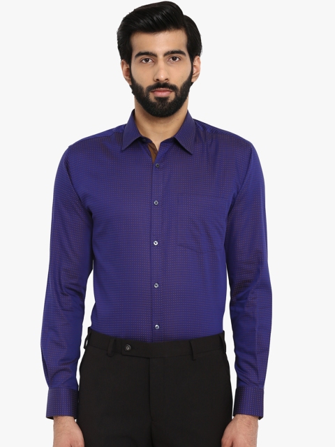 

Park Avenue Men Navy Blue Slim Fit Printed Formal Shirt