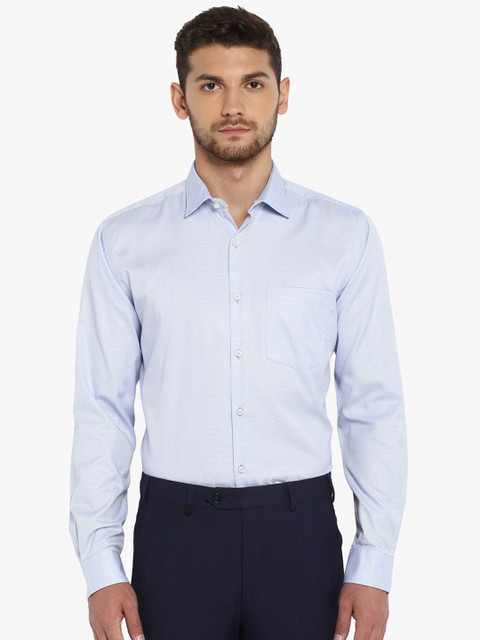 

Park Avenue Men Blue Slim Fit Self-Design Formal Shirt