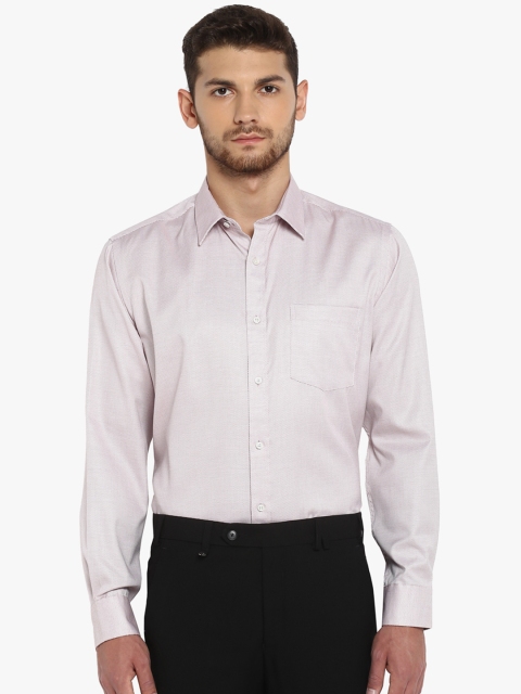 

Park Avenue Men White & Red Regular Fit Self Design Formal Shirt